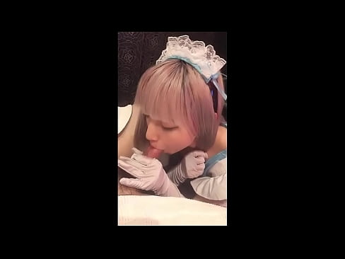 ❤️ جاپاني بت [ميوڪا]، فرينچ نوڪر جو لباس، حصو 1، بلو جاب ۽ لوشن سان جرڪ آف ❌ مقعد فحش